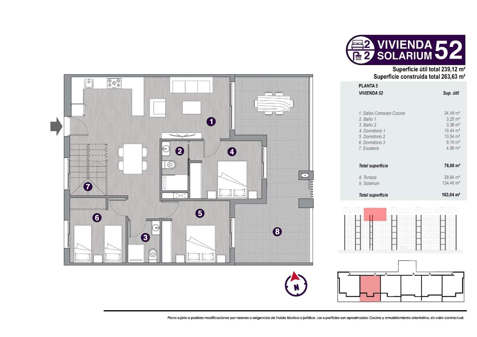 3 Zimmer Penthouse zu verkaufen in Torrevieja mit Pool Garage - 540.000 € (Ref: 9653909)