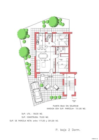 2 Zimmer Bungalow zu verkaufen in La Pinilla, Fuente Alamo de Murcia mit Garage - 169.119 € (Ref: 9653991)