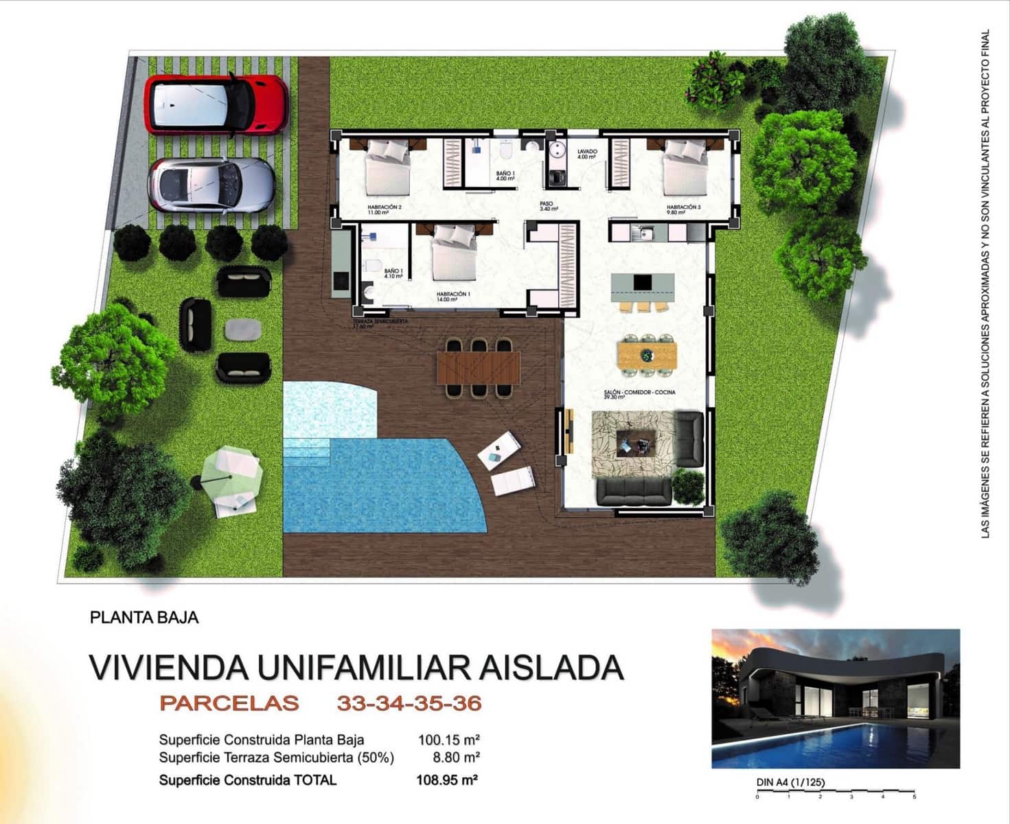 3 Zimmer Villa zu verkaufen in Los Montesinos mit Pool Garage - 499.000 € (Ref: 9657093)