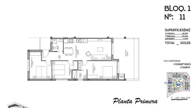 3 soverom Leilighet til salgs i El Raso, Guardamar del Segura med svømmebasseng garasje - € 235 000 (Ref: 9657655)