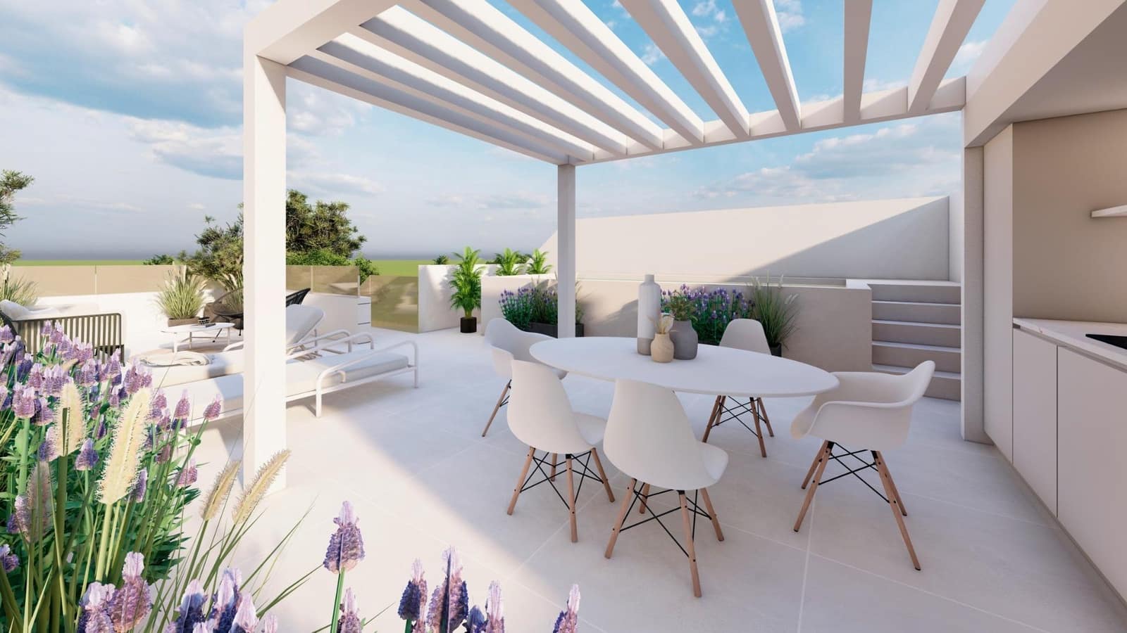 2 quarto Bungalow para venda em Pilar de la Horadada com piscina garagem - 369 000 € (Ref: 9660156)