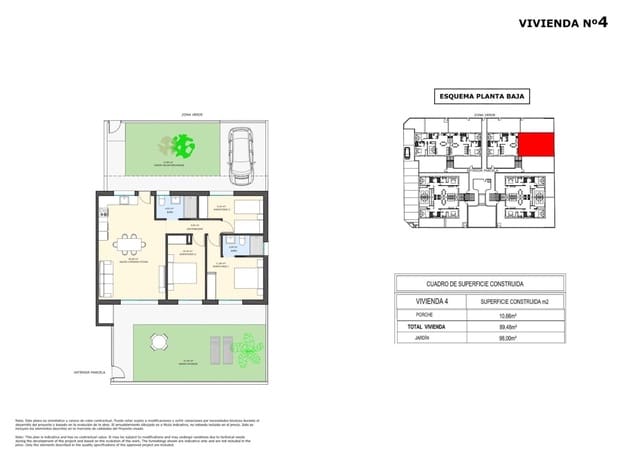 Bungalow de 3 habitaciones en Pilar de la Horadada ciudad, Pilar de la Horadada en venta con piscina garaje - 289.900 € (Ref: 9672004)