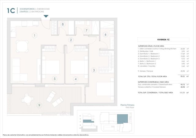 3 soveværelse Lejlighed til salg i Benijófar med swimmingpool garage - € 294.000 (Ref: 9678612)