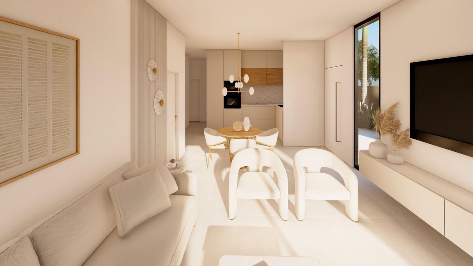 2 makuuhuone Bungalow myytävänä paikassa Pilar de la Horadada mukana uima-altaan 
autotalli - 359 000 € (Ref: 9678643)