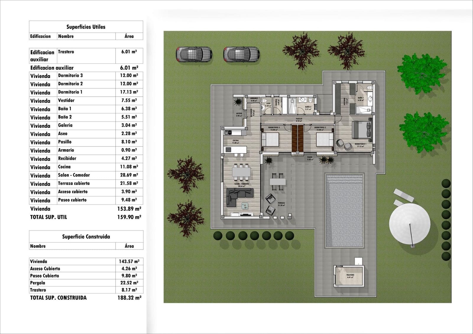 3 soveværelse Villa til salg i Aspe med swimmingpool garage - € 442.000 (Ref: 9681687)