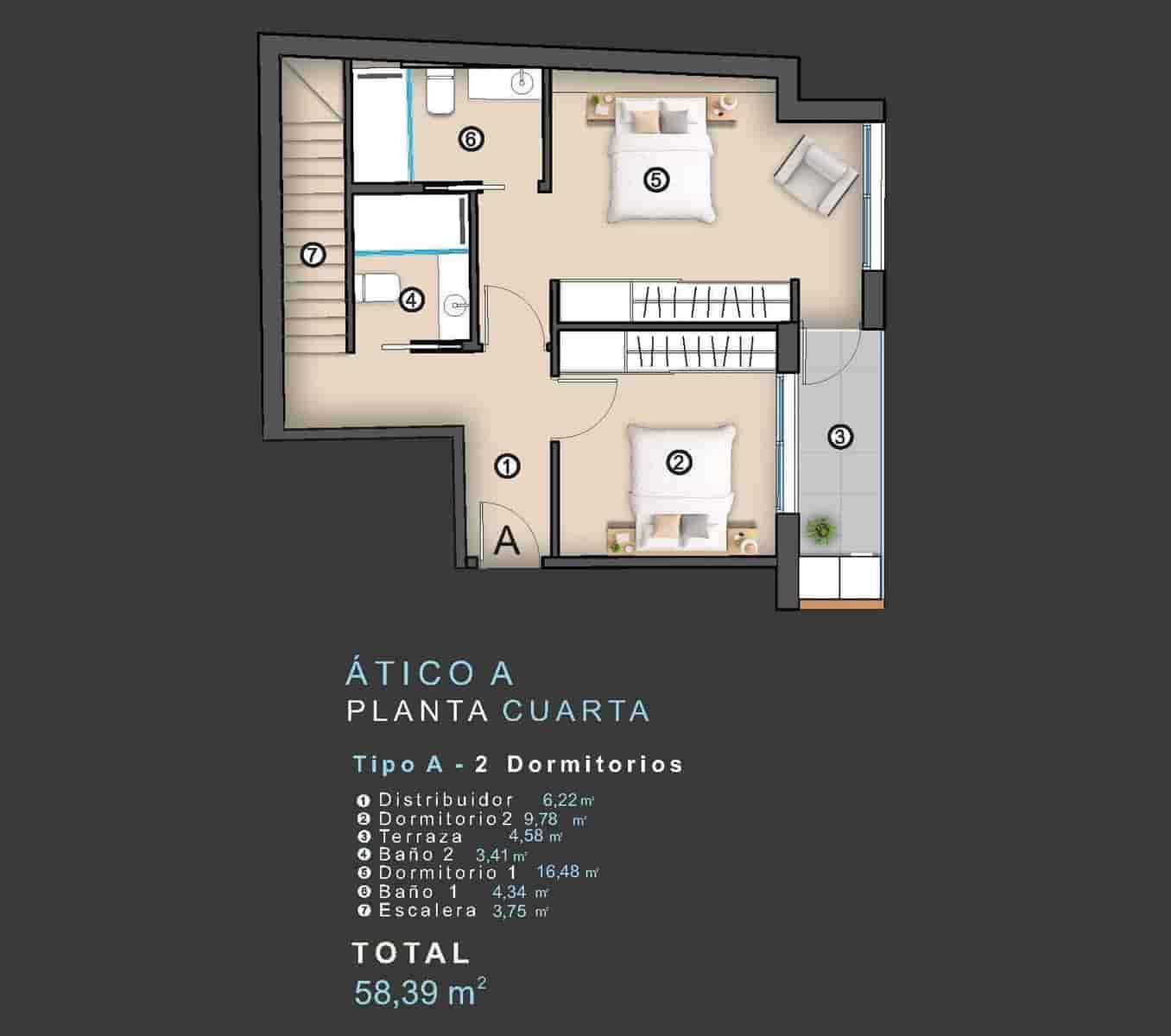 Ático de 2 habitaciones en Torrevieja en venta con piscina - 412.000 € (Ref: 9688245)