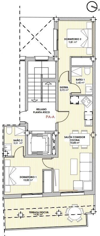 Ático de 2 habitaciones en Torrevieja en venta con piscina - 302.600 € (Ref: 9722969)