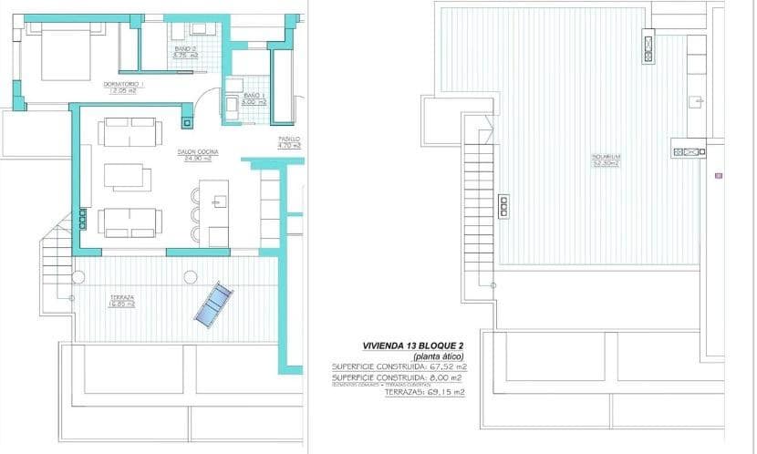 2 soveværelse Penthouse til salg i Torre-Pacheco med swimmingpool garage - € 388.900 (Ref: 9728204)