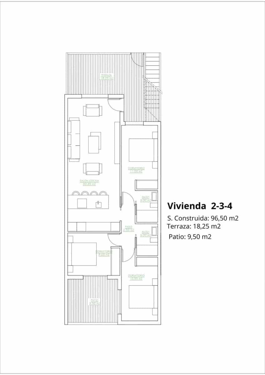 Bungalow de 3 habitaciones en San Pedro del Pinatar en venta con piscina garaje - 269.900 € (Ref: 9736413)