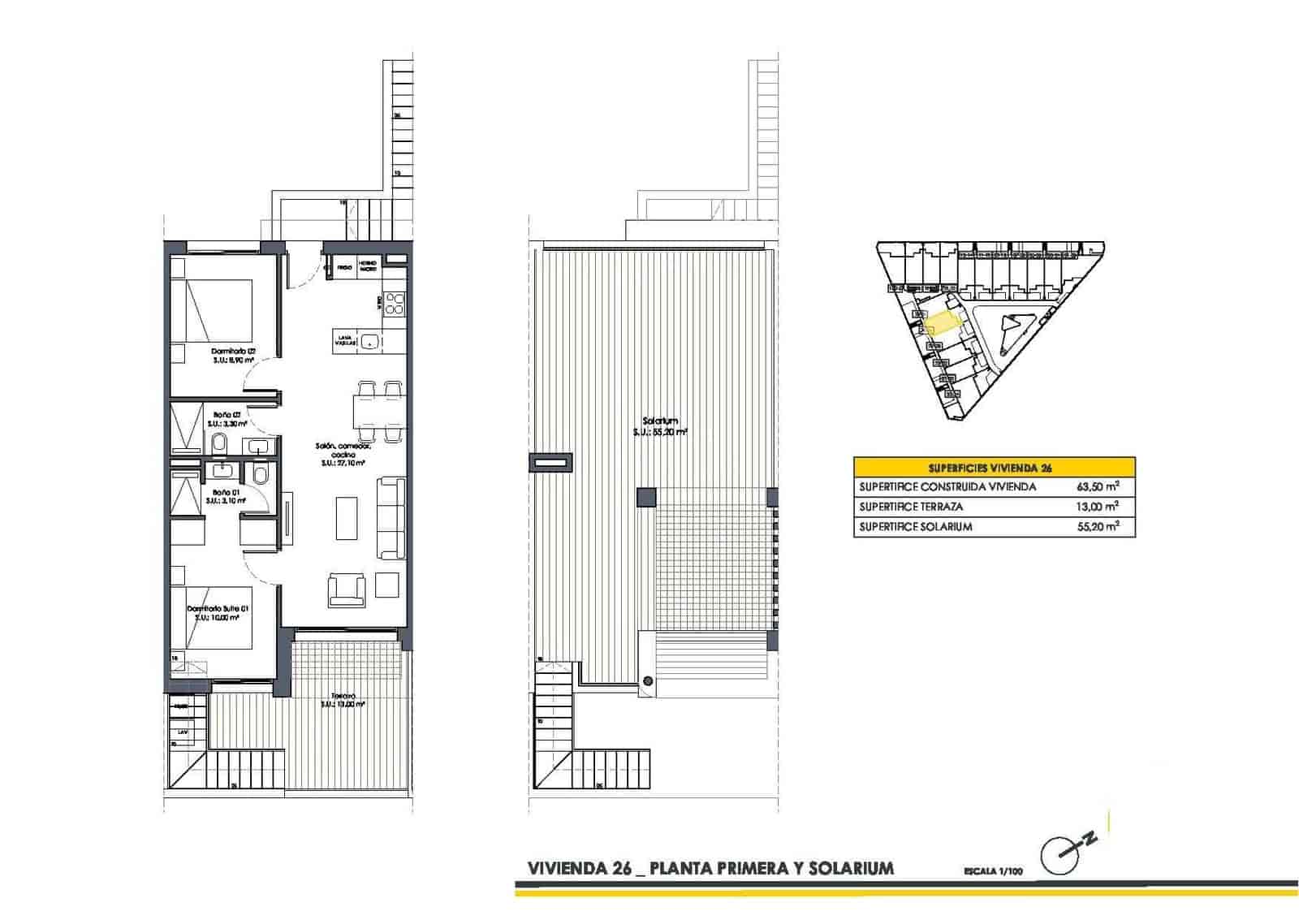 2 Zimmer Bungalow zu verkaufen in San Fulgencio mit Pool Garage - 261.900 € (Ref: 9746042)