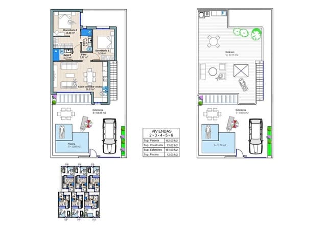Chalet de 2 habitaciones en Torre-Pacheco en venta con piscina garaje - 284.900 € (Ref: 9748634)
