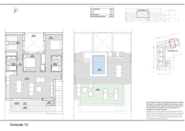 Bungalow de 3 habitaciones en Pilar de la Horadada ciudad, Pilar de la Horadada en venta con garaje - 313.500 € (Ref: 9757071)