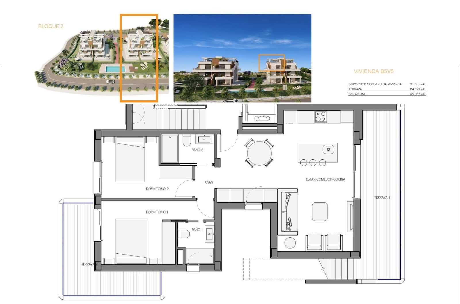 2 soverom Penthouse til salgs i Hacienda del Alamo med svømmebasseng garasje - € 239 900 (Ref: 9760265)