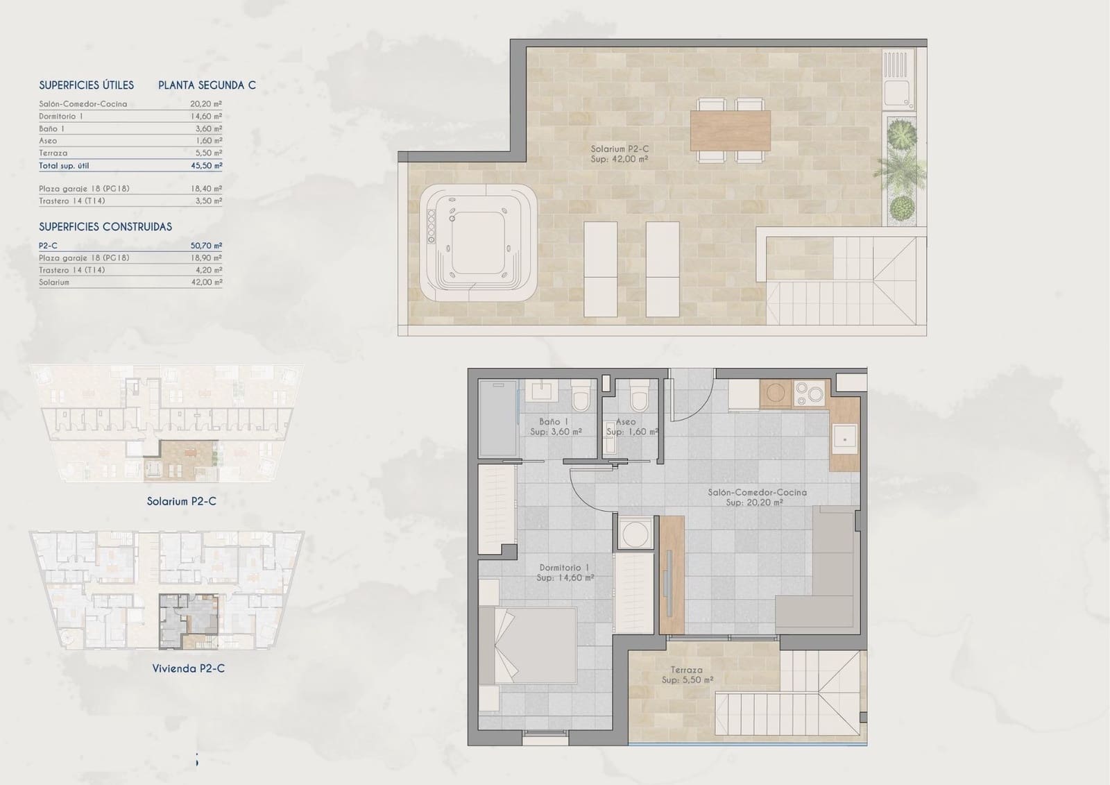 2 soverom Penthouse til salgs i Los Cuarteros med svømmebasseng garasje - € 278 000 (Ref: 9760372)