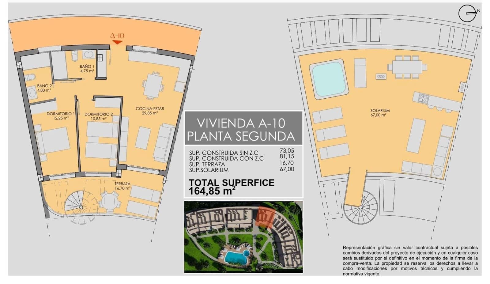 2 soveværelse Penthouse til salg i Los Alcazares med swimmingpool garage - € 365.900 (Ref: 9774024)