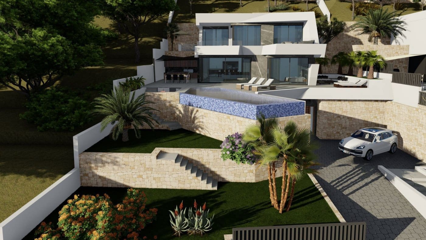 4 sypialnia Willa na sprzedaż w Calpe / Calp z basenem garażem - 1 690 000 € (Ref: 9781975)