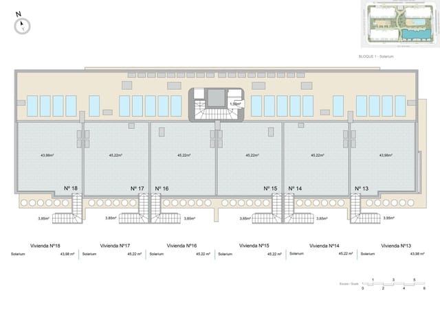 3 makuuhuone Kattohuoneisto myytävänä paikassa Pilar de la Horadada ciudad, Pilar de la Horadada mukana uima-altaan 
autotalli - 379 000 € (Ref: 9786249)