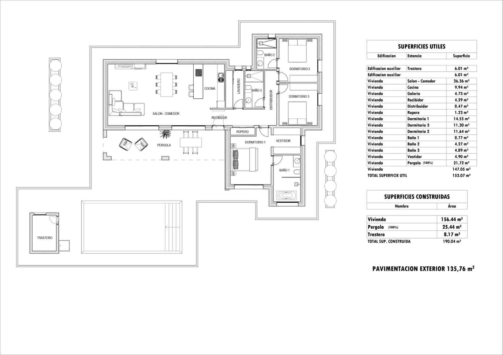 3 quarto Moradia para venda em Aspe com piscina garagem - 449 000 € (Ref: 9786392)