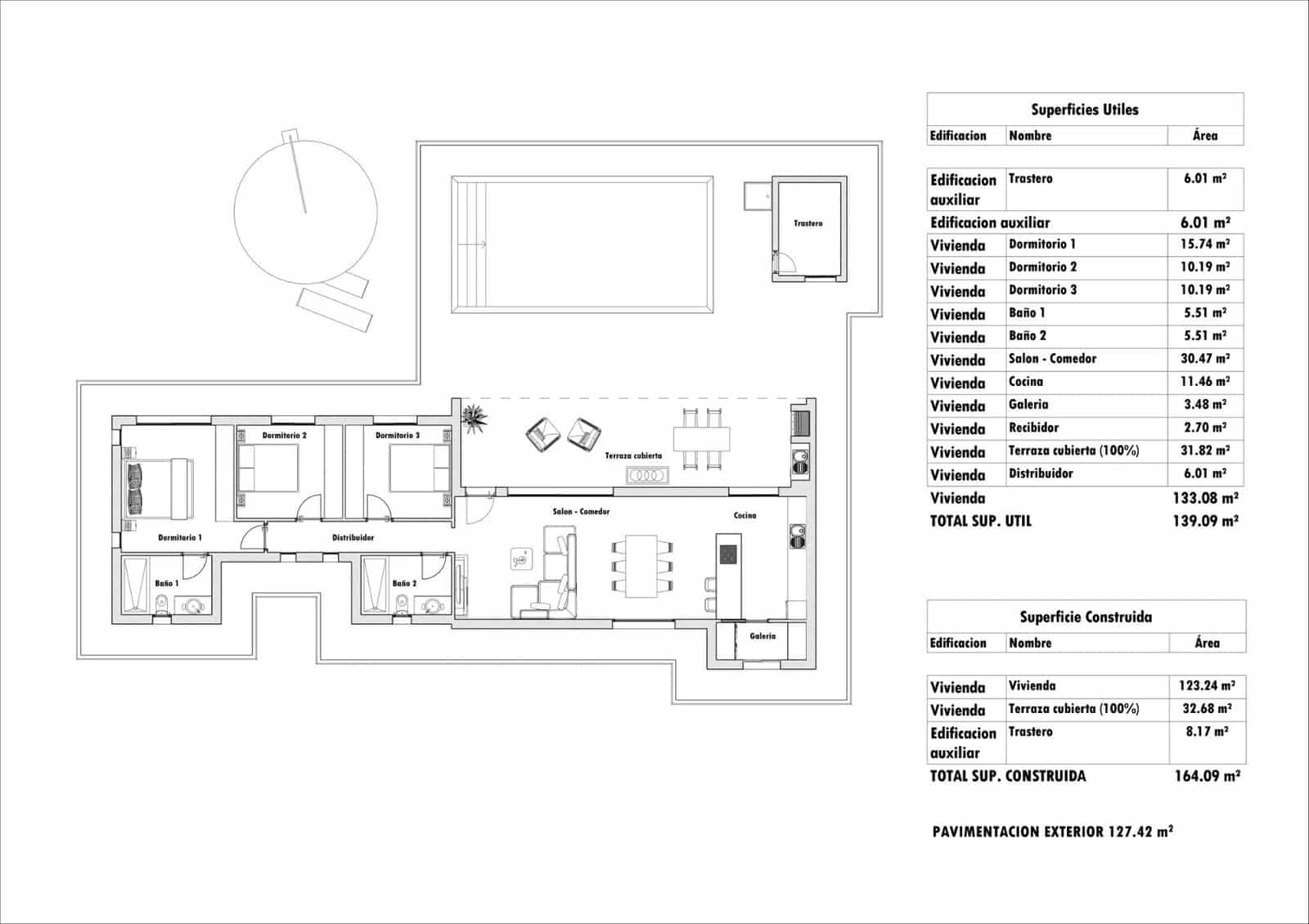 3 soveværelse Villa til salg i Aspe med swimmingpool garage - € 409.000 (Ref: 9803291)