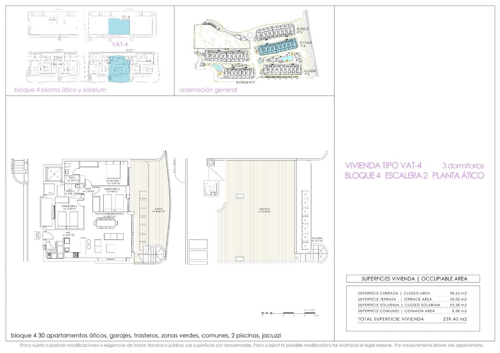 Ático de 3 habitaciones en Playa Flamenca en venta con piscina garaje - 625.000 € (Ref: 9803548)