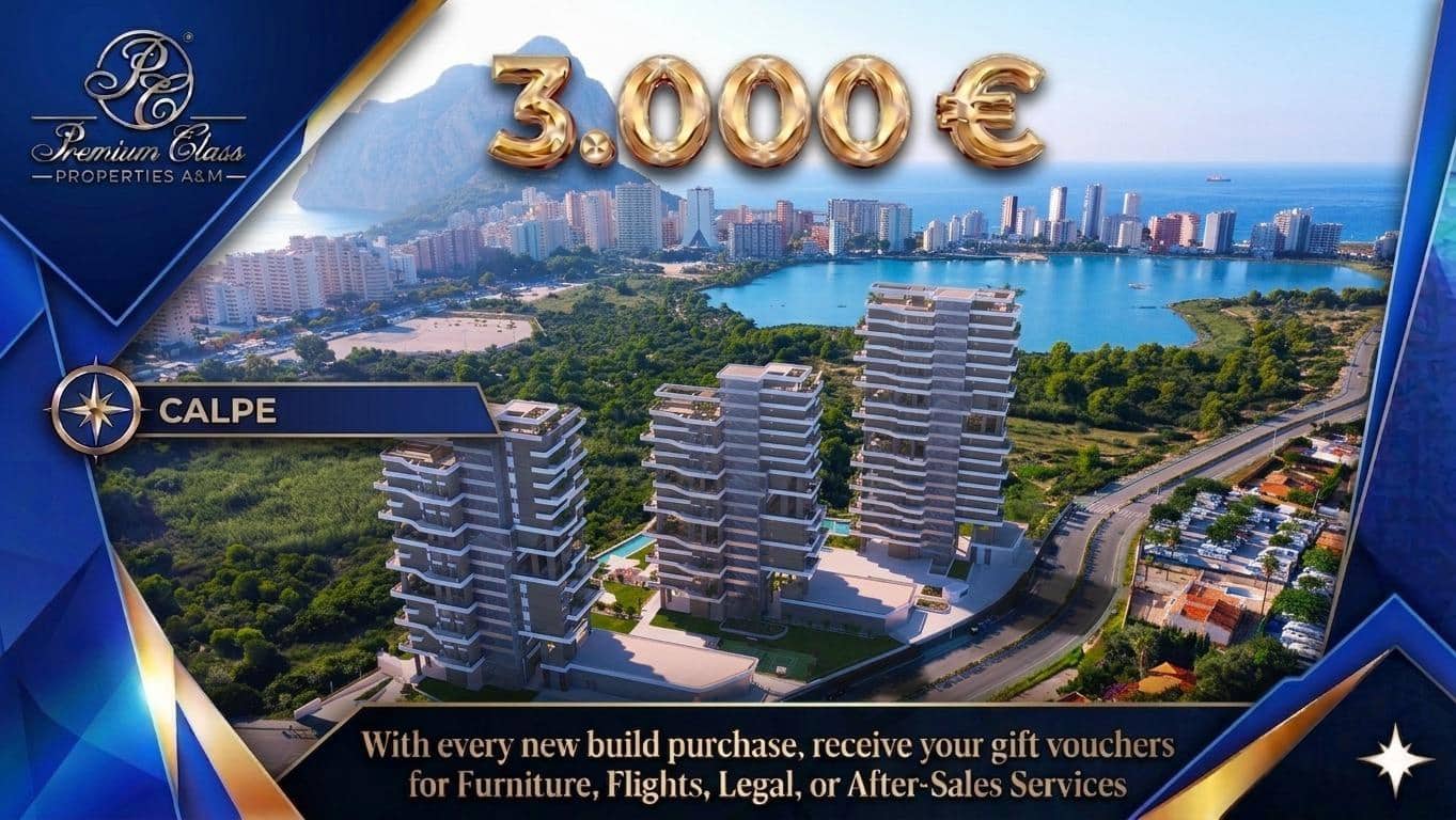 3 makuuhuone Huoneisto myytävänä paikassa Calpe / Calp mukana uima-altaan - 816 210 € (Ref: 9827188)