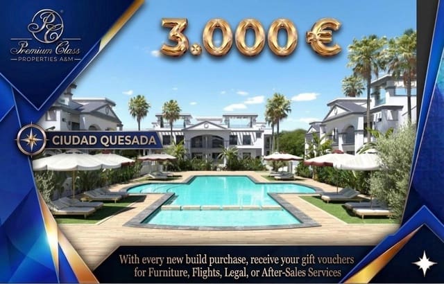 3 Zimmer Bungalow zu verkaufen in Ciudad Quesada, Rojales mit Pool - 390.000 € (Ref: 9827195)