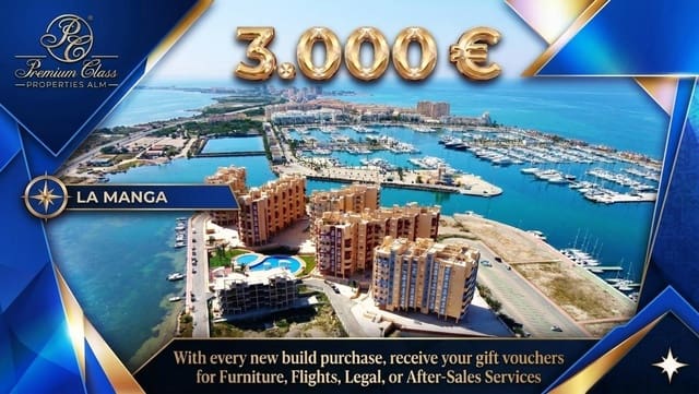 3 bedroom Apartment for sale in La Manga del Mar Menor with pool garage - € 254,000 (Ref: 9827202)