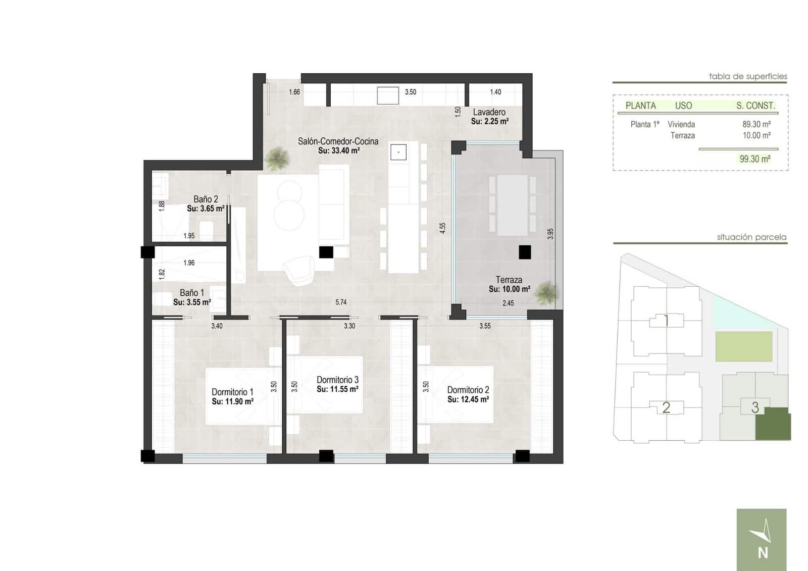 3 quarto Apartamento para venda em San Pedro del Pinatar com piscina - 289 000 € (Ref: 9827214)