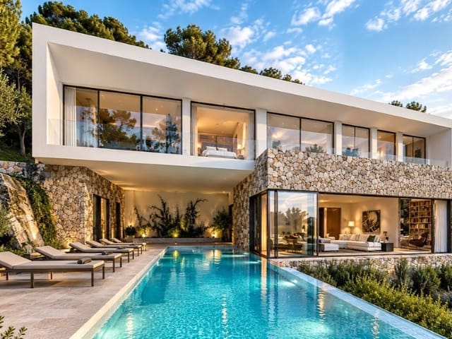 Chalet de 4 habitaciones en Sol de Mallorca, Calvià en venta con piscina garaje - 3.650.000 € (Ref: 7452136)
