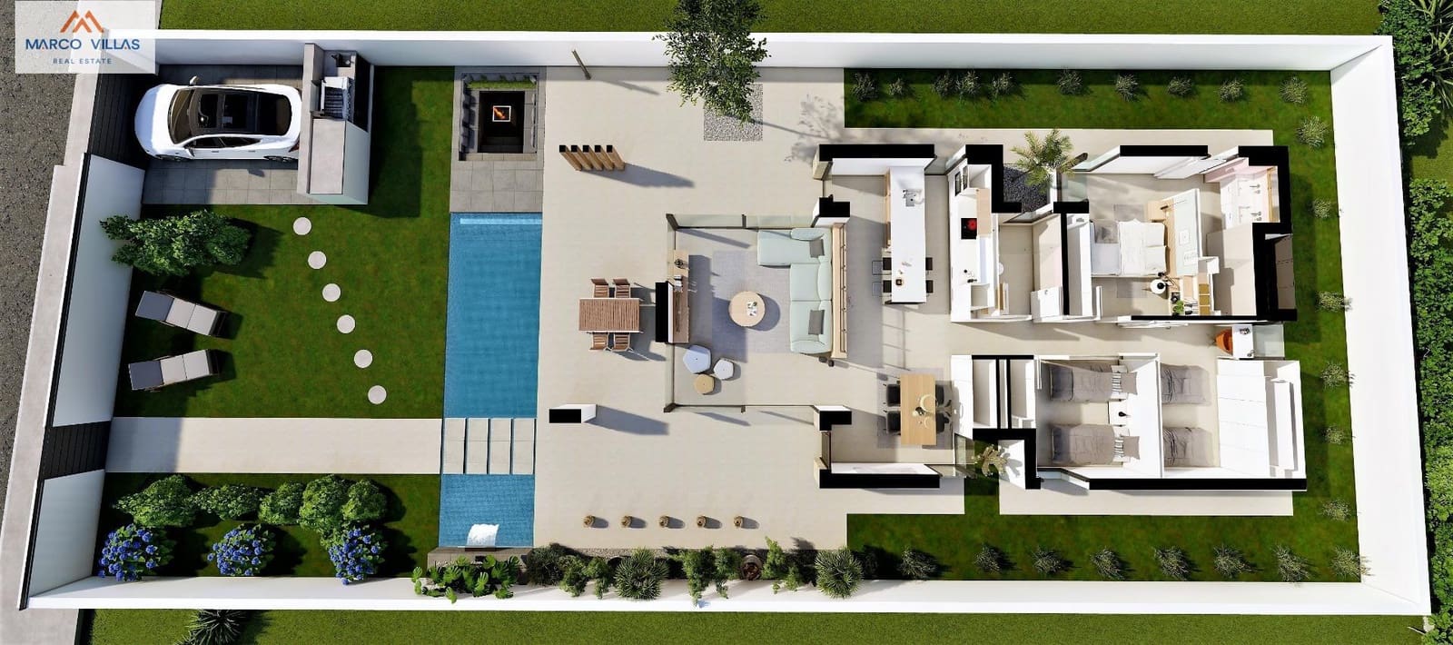 3 makuuhuone Huvila myytävänä paikassa San Fulgencio mukana uima-altaan 
autotalli - 650 000 € (Ref: 8760248)