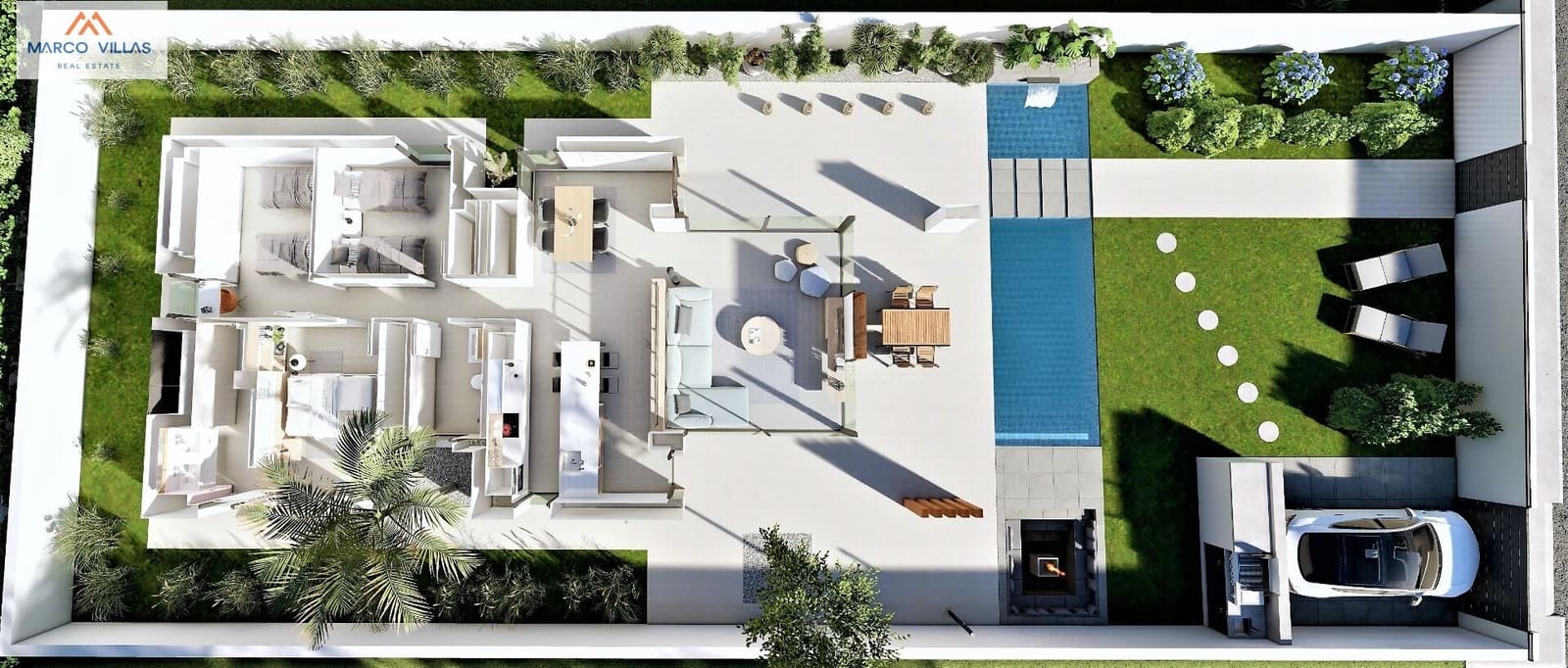 3 makuuhuone Huvila myytävänä paikassa San Fulgencio mukana uima-altaan 
autotalli - 650 000 € (Ref: 8760248)