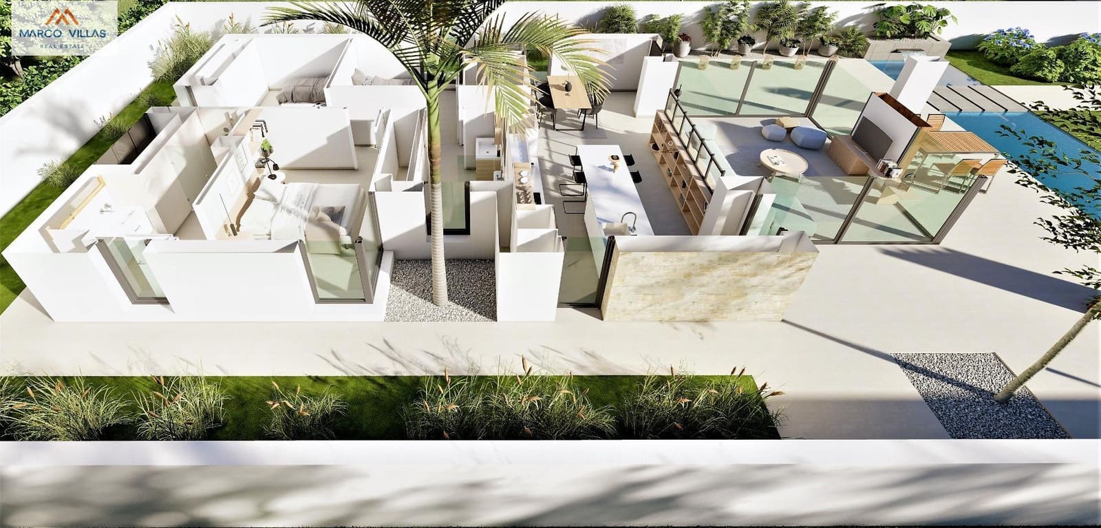 3 makuuhuone Huvila myytävänä paikassa San Fulgencio mukana uima-altaan 
autotalli - 650 000 € (Ref: 8760248)