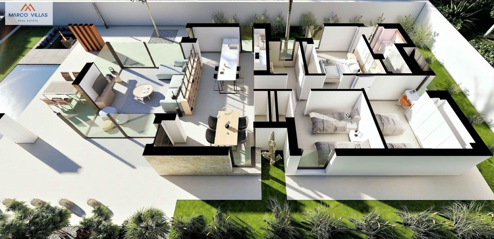 3 makuuhuone Huvila myytävänä paikassa San Fulgencio mukana uima-altaan 
autotalli - 650 000 € (Ref: 8760248)