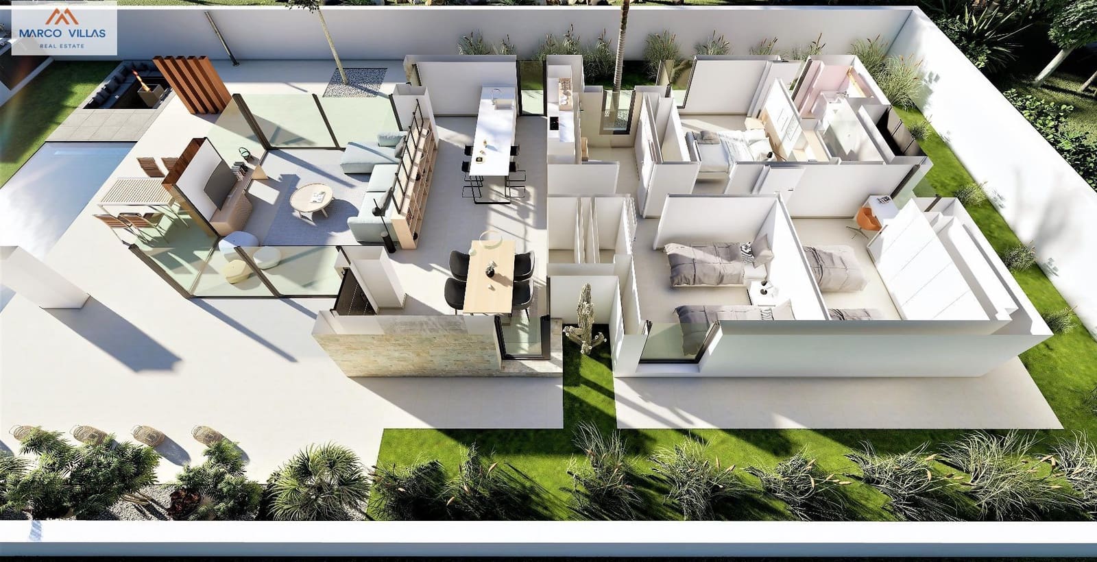 3 makuuhuone Huvila myytävänä paikassa San Fulgencio mukana uima-altaan 
autotalli - 650 000 € (Ref: 8760248)