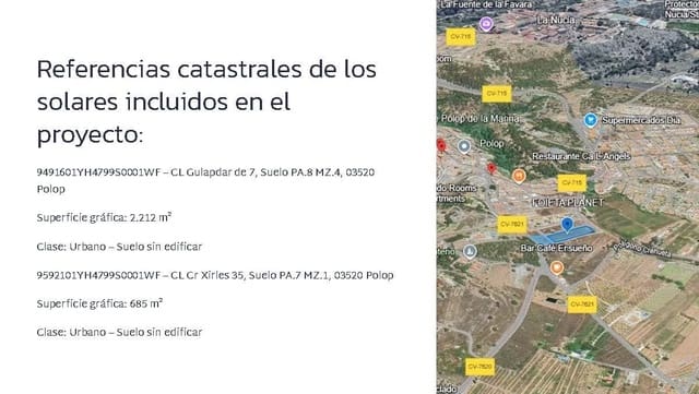 Byggetomt til salgs i Polop - € 3 200 000 (Ref: 9583386)