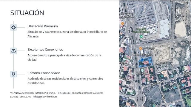 Building Plot for sale in Vistahermosa, Alicante / Alacant city - € 1,875,000 (Ref: 9583390)