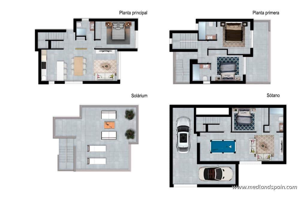 3 makuuhuone Huvila myytävänä paikassa Polop mukana uima-altaan 
autotalli - 600 000 € (Ref: 6392726)