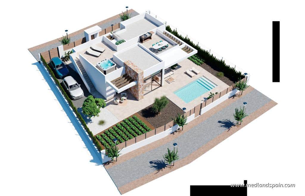 3 quarto Moradia para venda em Fuente Alamo de Murcia com piscina garagem - 379 900 € (Ref: 9057726)