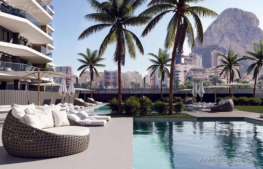 2 Zimmer Apartment zu verkaufen in Calpe / Calp mit Pool Garage - 491.000 € (Ref: 9128473)