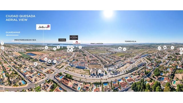 Ático de 3 habitaciones en Ciudad Quesada, Rojales en venta con piscina garaje - 387.000 € (Ref: 7993412)