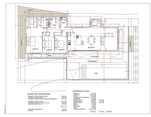 3 slaapkamer Villa te koop in Pedreguer met zwembad garage - € 728.000 (Ref: 9369023)
