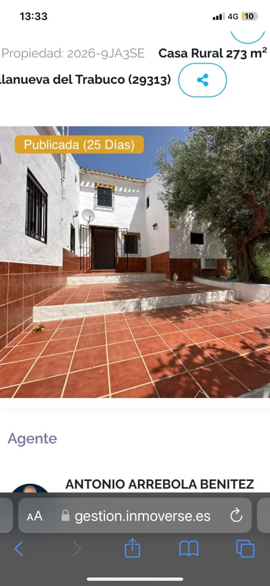 4 bedroom Finca/Country House for sale in Villanueva del Trabuco with garage - € 124,000 (Ref: 9723859)