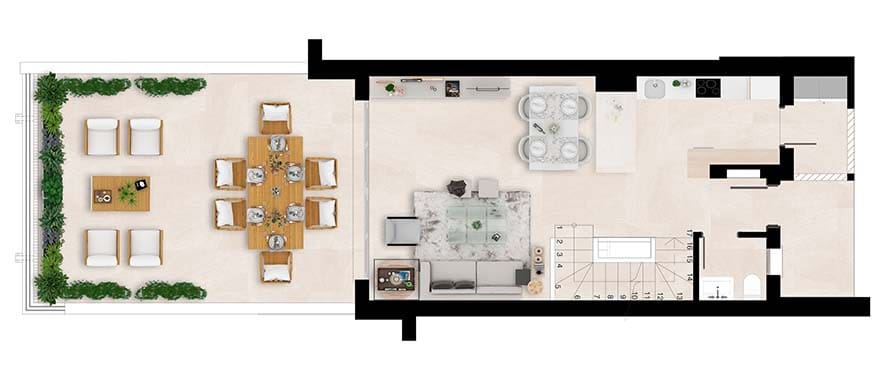 3 makuuhuone Huoneisto myytävänä paikassa Estepona mukana uima-altaan - 299 000 € (Ref: 6656801)