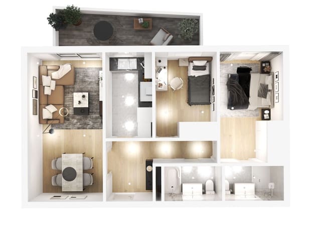 Apartamento de 2 habitaciones en Mijas Costa, Mijas en venta con piscina garaje - 265.000 € (Ref: 8827552)