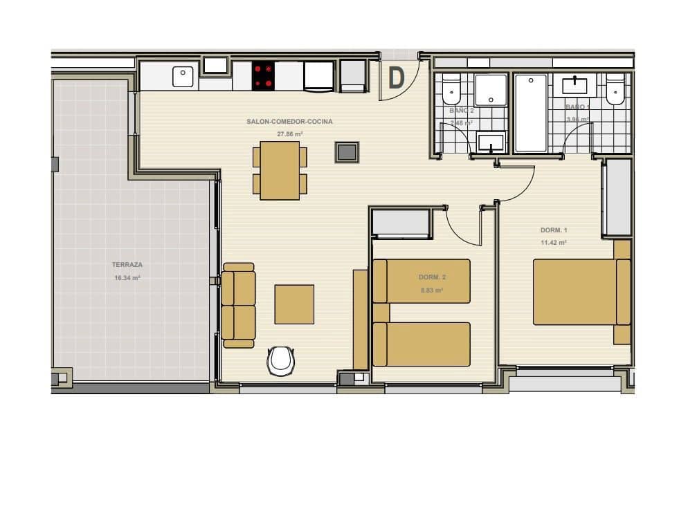2 slaapkamer Appartement te koop in Denia met zwembad garage - € 349.000 (Ref: 10031437)