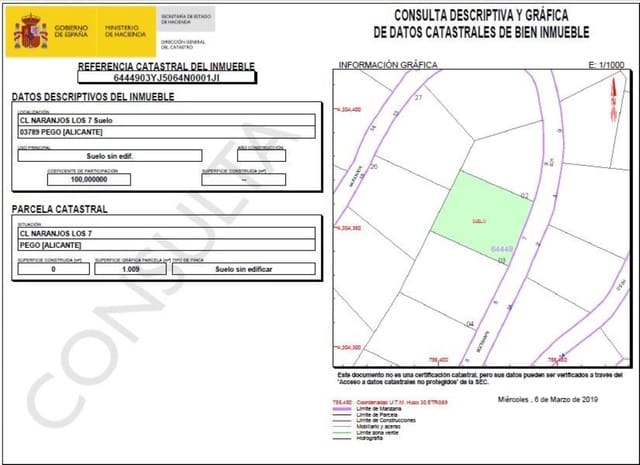 Grond te koop in Devessa - Monte Pego, Dénia - € 129.500 (Ref: 5911567)