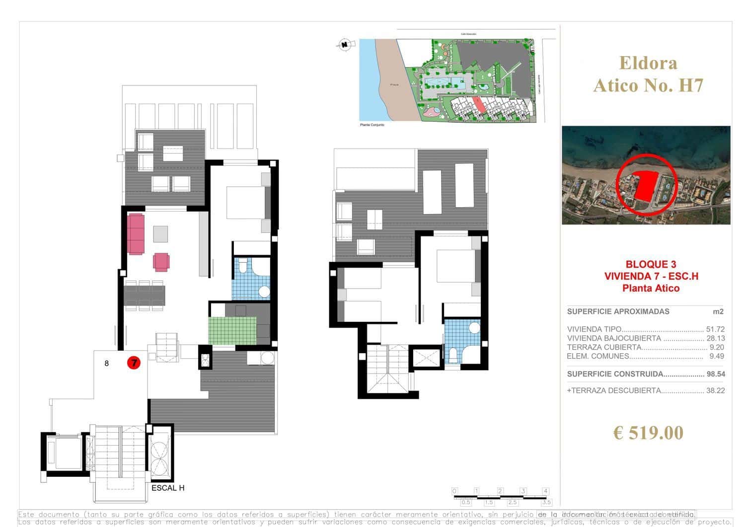 3 soveværelse Lejlighed til salg i Denia med swimmingpool - € 499.000 (Ref: 6463009)
