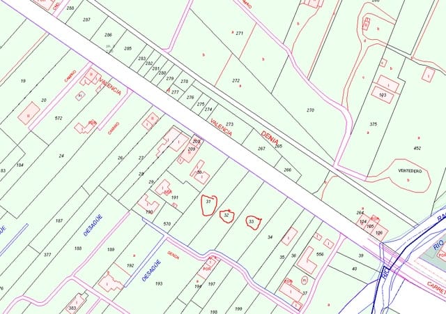 Tomt till salu i Las Marinas / Les Marines, Dénia - 69 000 € (Ref: 9562600)