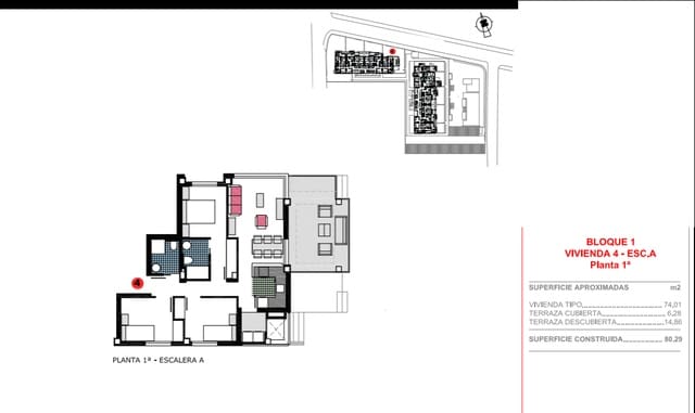 3 soveværelse Lejlighed til salg i Les Bassetes - El Marjal, Dénia med swimmingpool garage - € 449.000 (Ref: 9973993)