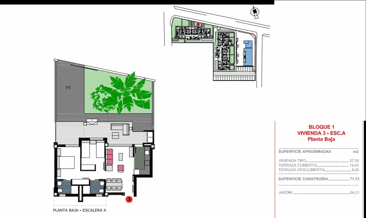 3 soveværelse Lejlighed til salg i Denia med swimmingpool garage - € 449.000 (Ref: 9973993)